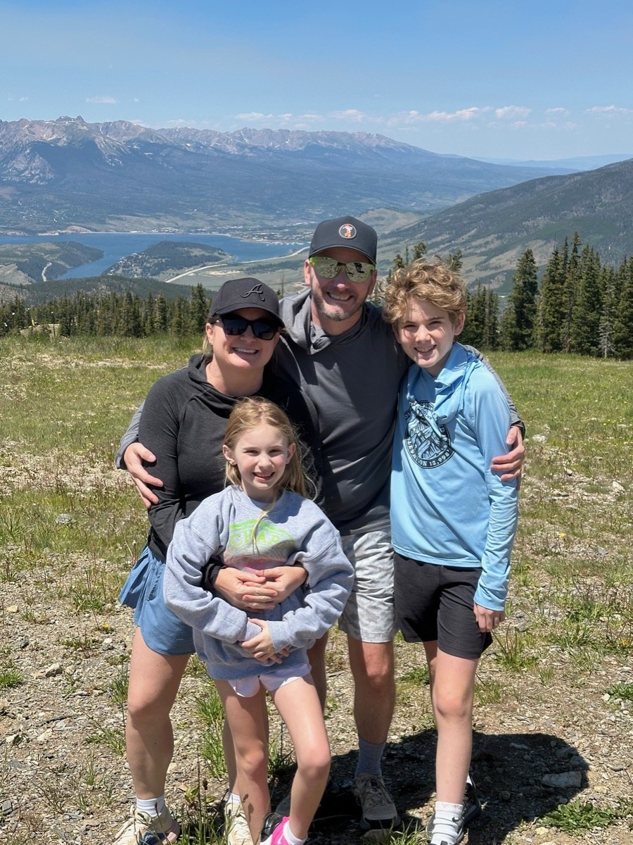 The Wetz family in the mountains of Summit County, Colorado